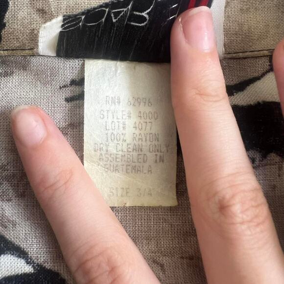 Vintage 80s Scarlett Romper Size 3/4 Faux Wrap Safari Artsy - Picture 8 of 8